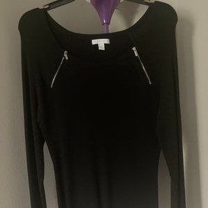 Black ribbed NY and Co sweater